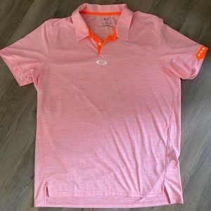 Orange Oakley Golf Polo